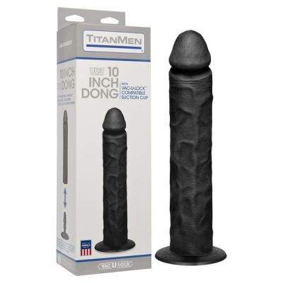 TitanMen 10 Dong With Suction Cup Black