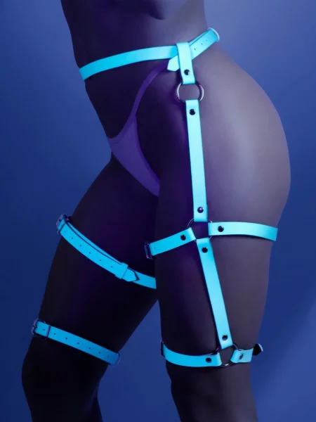 Fantasy Lingerie UV Reactive Leg Harness