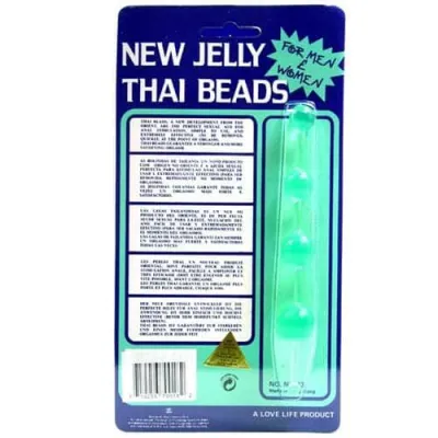 Jelly Thai Anal Beads Green