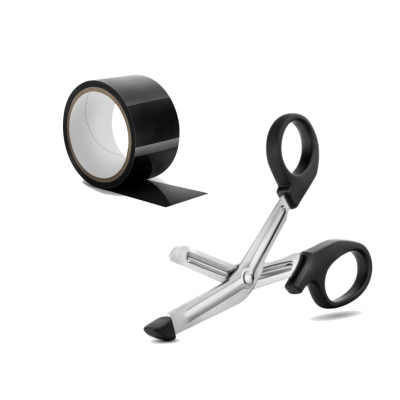 Blush Temptasia Bondage Tape Safety Scissors Bundle