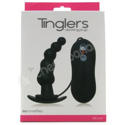 Tinglers I Black Vibrating Butt Plug