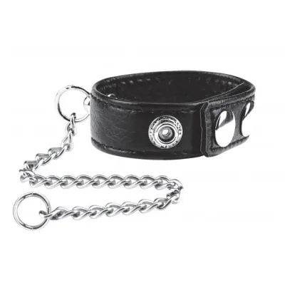 C B Gear Snap Cock Ring with Leash 12 inches