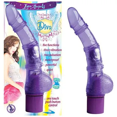 Love Angels Diva Vibrator Waterproof 7 5 Inch Purple
