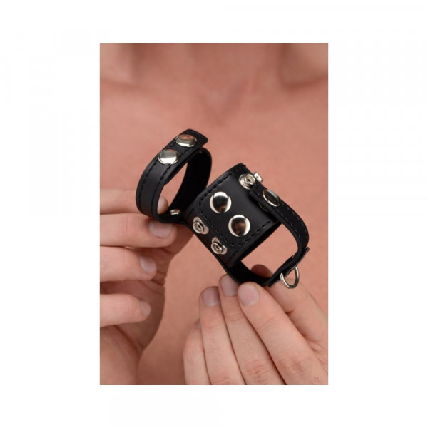 Strict Cock Strap And Ball Stretcher Black O/S