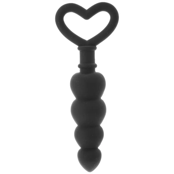 Ouch Silicone Anal Love Beads Black