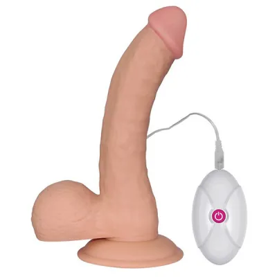 Lovetoy The Ultra Soft Dude 8 8 Inch Vibrating Curved Dildo
