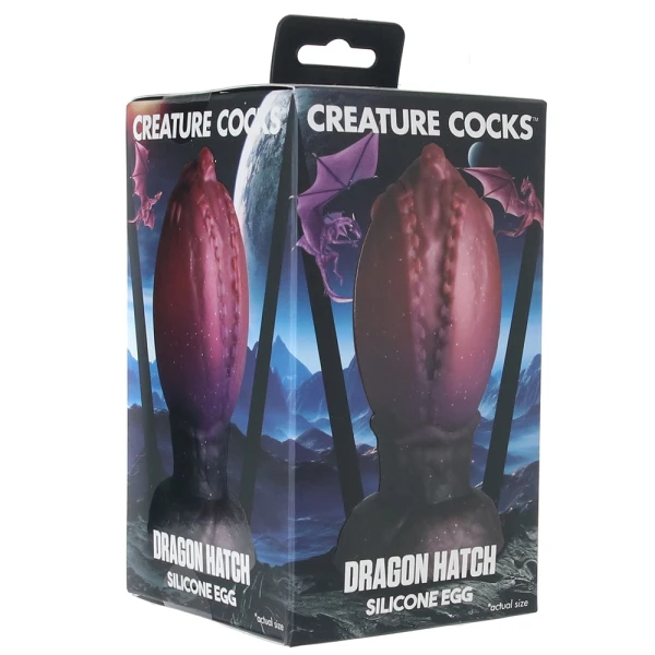 Dragon Hatch Silicone Egg 5.25" Butt Plug With Suction Cup By Creature Cocks - Large