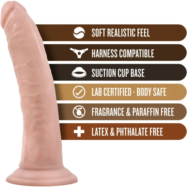 Dr. Skin 7 Inch Basic Realistic Dildo With Suction Cup by Blush - Vanilla