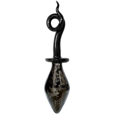 Pig Tail Butt Plug Large Black 7 2 Inch