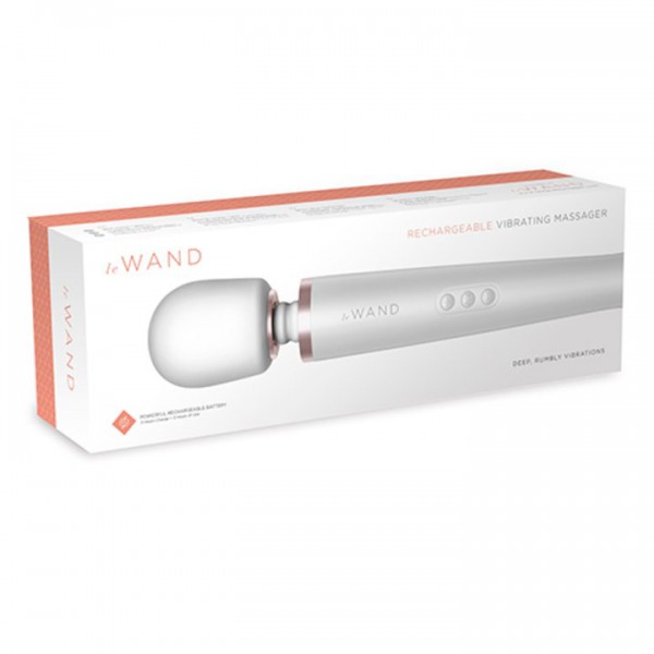 Le Wand Pearl White Rechargeable Wand Vibrator