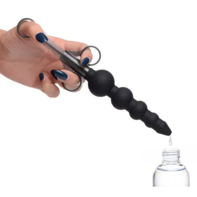Silicone Graduated Beads Lubricant Launcher Black