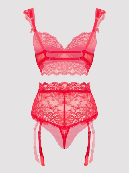 Lovehoney Plus Size Treasure Me Red Push-Up Bra Set