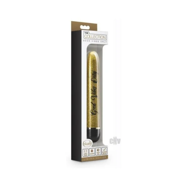 The Collection - Good Vibes Only Slimline Vibrator - Black