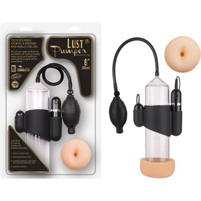 Lust Pumper 8 Vibrating Pump W Gauge Ass Clear