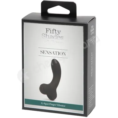 Fifty Shades Of Grey Sensation Rechargeable Black G spot Vibrator With Finger Loop