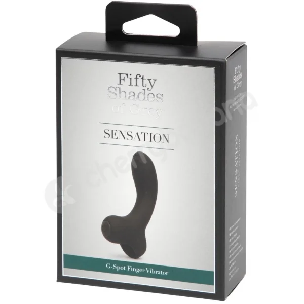 Fifty Shades Of Grey Sensation Rechargeable Black G-spot Vibrator With Finger Loop