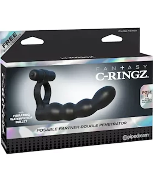 Fantasy C-ringz Posable Partner Double Penetrator - Black — image 24 of 24