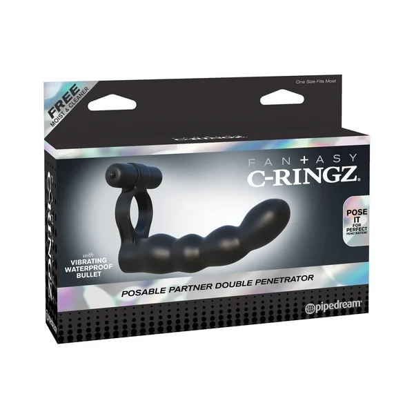 Fantasy C-ringz Posable Partner Double Penetrator - Black — image 15 of 24