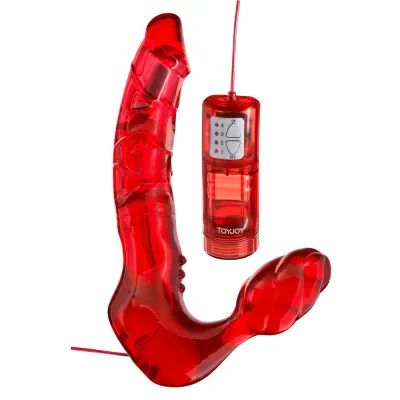 Toy Joy Bend Over Boyfriend Red Strapless Strap On 9 Inch