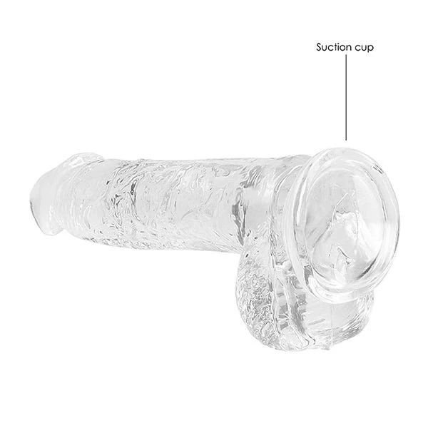 RealRock 6-inch Crystal Clear Dildo with Balls