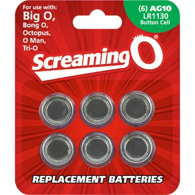 AG10 LR1130 Batteries 6 Pack By Screaming O