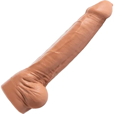 Hankey s Toys Lampwick Uncut Small Medium 11 75 Silicone Cock With Balls Vac U Lock Base Caramel