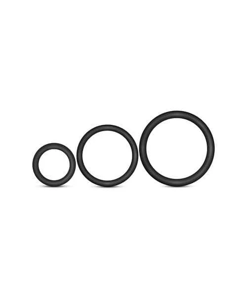 Performance - Vs4 Pure Premium Silicone Cockring Set - Black