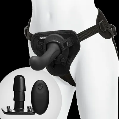 VAC U LOCK G SPOT VIBRATING PLEASURE SET SILICONE BLACK