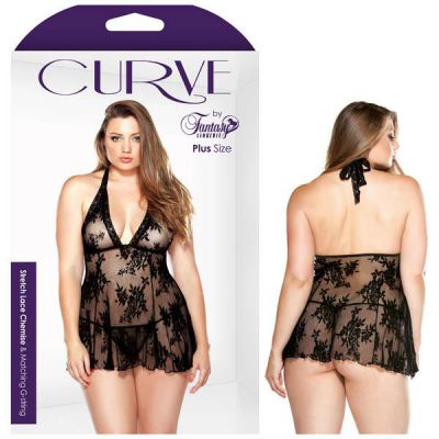 Curve Claudia Stretch Lace Chemise and Matching G string