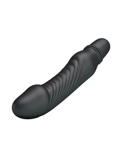 Stev Vibrating Dildo - 5.3 Inch - Black