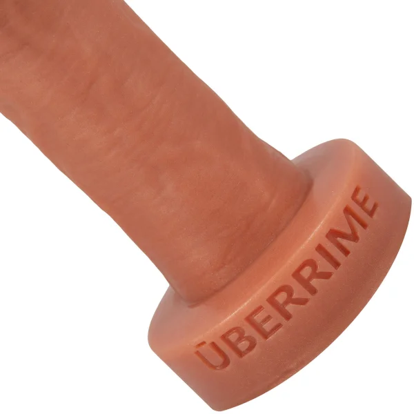 The Reservo Uncut 6.75" Silicone Uncircumcised Dual Density Realistic Dildo By Uberrime - Caramel