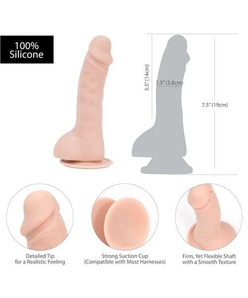 Addiction Brad 7.5 inches Beige Realistic Dildo