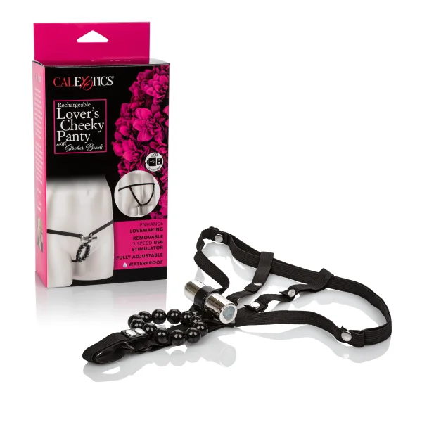 Rechargeable Lover's Cheeky Panty with Stroker Beads