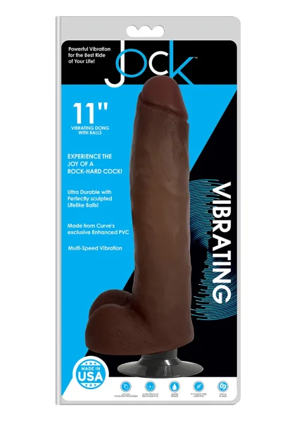 Jock 11" Vibrating Dong With Balls