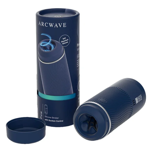 Arcwave POW Silicone Dual Entry Penis Stroker - Blue
