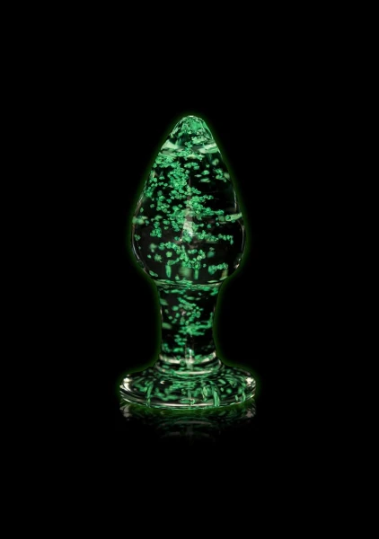Ouch! Glow In The Dark Glass Butt Plug