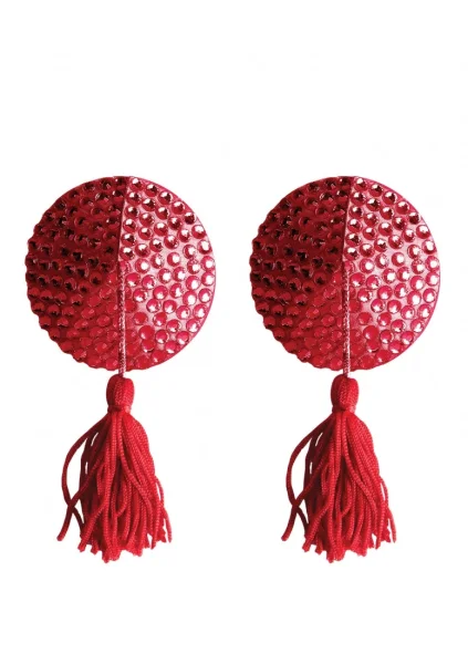 Nipple Tassels - Round (Red)