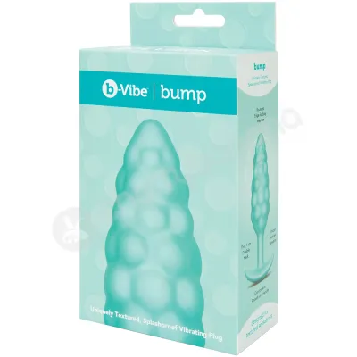 B Vibe Zoe Ligon Collection Blue Bump Texture Vibrating Anal Plug