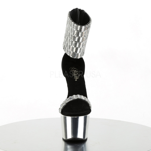 7 inches Heel, 2 3/4 inches PF Ankle Cuff Sandal w/RS, Back Zip — image 2 of 8