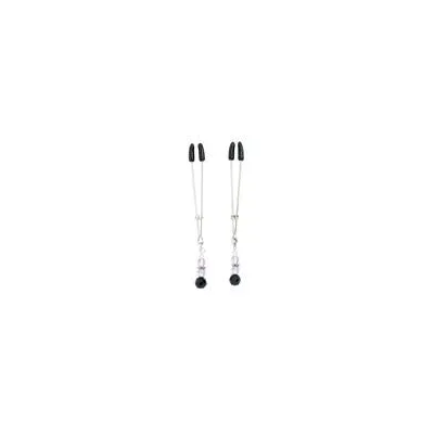 Purple Beaded Nipple Clamps With Tweezer Tip Purple