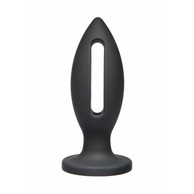 Wet Works Lube Luge Premium Silicone Plug 6 Black Jewel Butt Plug