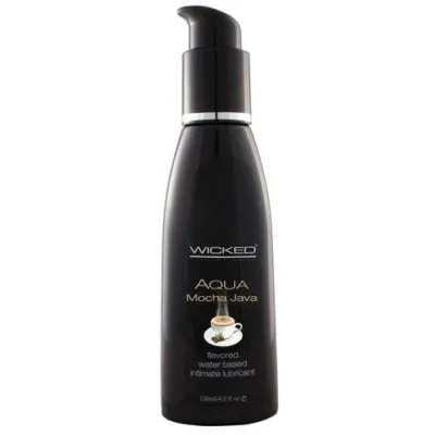 Aqua Mocha Java Flavored Water Based Lubricant 4 Oz