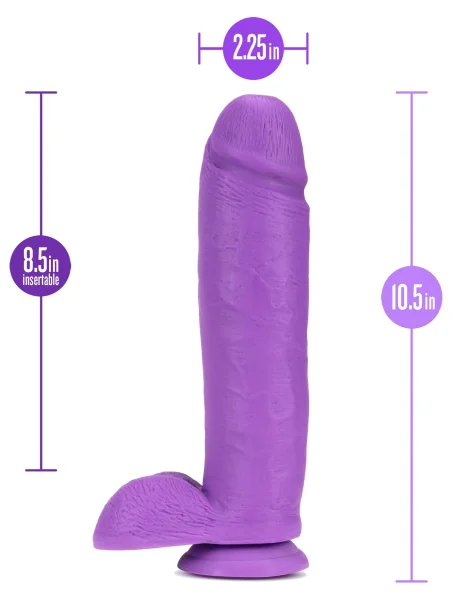Neo - 10 Inch Dual Density Dildo - Neon Purple