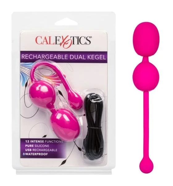 Rechargeable Silicone Vibrating Dual Kegel Balls By CalExotics - Purple — image 11 of 13