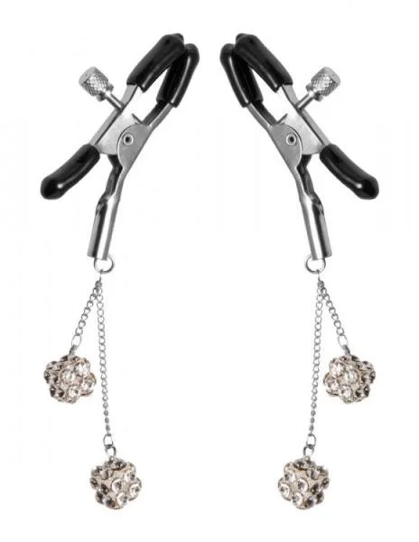 Ornament Adjustable Nipple Clamps Jewel Accents