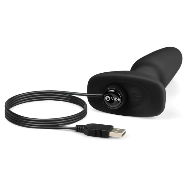 b-Vibe Rimming Plug 2 - Waterproof Remote Control Vibrating Anal Toy - Black