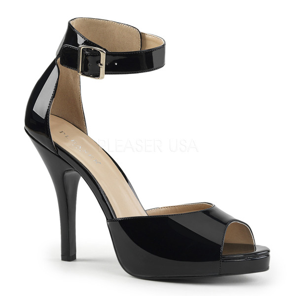 5 inches Heel, 1/2 inches PF Closed Back Sandal W/ Buckled Ankle Strap