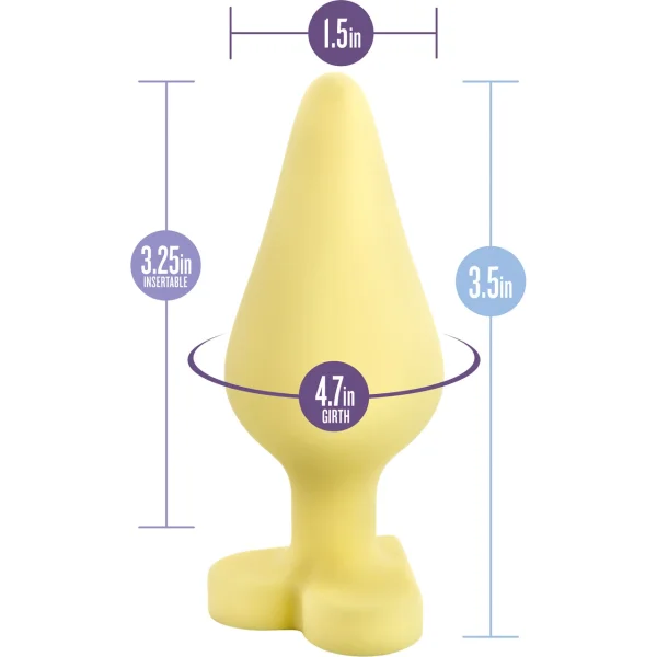 Play With Me Naughty Candy Heart Silicone Butt Plug By Blush - Spank Me Yellow — image 5 of 6