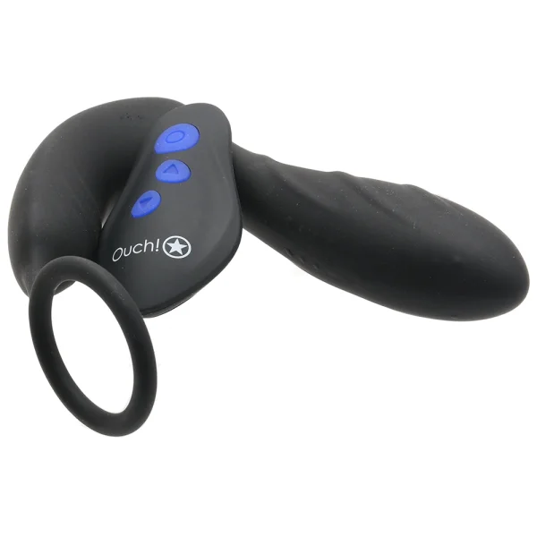 Ouch E Stimulation And Vibration Butt Plug And Cock Ring — image 5 of 8