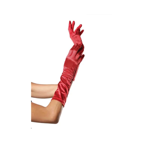 Elbow Length Satin Gloves O/S